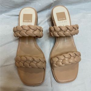 Dolce Vita Clear Ronin Sandals in Cream Stella Size 8.5